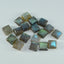 Labradorite 1PC Small 7x7 MM Square Cabochon Gray Genuine semi Precious Precious Gemstone