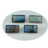 Labradorite 1PC Chunky 10x20 MM Baguette Faceted Gray Genuine Semi Precious Loose Gemstones