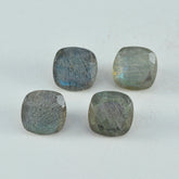 Labradorite 10PC Tiny 3x3 MM Cushion Faceted Gray Fiery Semi Precious Loose Gemstone