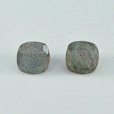 Labradorite 10PC Tiny 4x4 MM Cushion Faceted Gray Brilliant Semi Precious Loose Gemstones