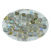 Labradorite 1PC Tiny 6x6 MM Cushion Faceted Gray Polished Semi Precious Loose Gems