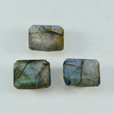 Labradorite 10PC Tiny 3x5 MM Emerald Faceted Gray Genuine Semi Precious Loose Gems