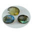 Labradorite 1PC Large 10x14 MM Oval Faceted Gray Sparkling Semi Precious Gems