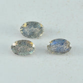 Labradorite 1PC Small 6x8 MM Oval Faceted Gray Fine Semi Precious Gems