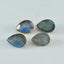 Labradorite 1PC Large 8x12 MM Pear Faceted Gray Natural Semi Precious Gems