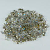 Labradorite 10PC Tiny 4x4 MM Round Faceted Gray Brilliant Semi Precious Loose Gemstones