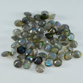 Labradorite 1PC Medium 9x9 MM Round Faceted Gray Lustrous Semi Precious Gems