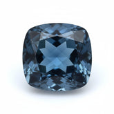 London Blue topaz 1PC Large 12x12 MM Cushion Faceted Blue High-Quality Semi Precious Loose Gemstones