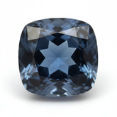 London Blue topaz 1PC Chunky 13x13 MM Cushion Faceted Blue Natural Semi Precious Gems