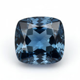 London Blue topaz 1PC Chunky 15x15 MM Cushion Faceted Blue Superior Semi Precious Loose Gemstone