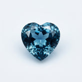 London Blue topaz 1PC Large 10x10 MM Heart Faceted Blue Shine Semi Precious Loose Gems