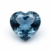 London Blue topaz 1PC Small 7x7 MM Heart Faceted Blue Splendid Semi Precious Loose Gemstone