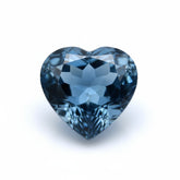 London Blue topaz 1PC Medium 9x9 MM Heart Faceted Blue Lustrous Semi Precious Gems