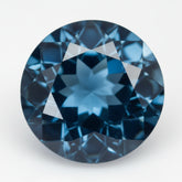 London Blue topaz 1PC Chunky 15x15 MM Round Faceted Blue Superior Semi Precious Loose Gemstone