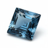 London Blue topaz 1PC Large 12x12 MM Square Faceted Blue High-Quality Semi Precious Loose Gemstones