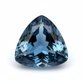 London Blue topaz 1PC Chunky 14x14 MM Triangle Faceted Blue Genuine Semi Precious Loose Gems