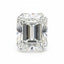 Lab Grown Diamond 1PC Medium 7x10 MM Emerald Faceted White High-Quality Man Made Loose Gemstones