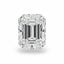 Lab Grown Diamond 1PC Small 7x9 MM Emerald Faceted White Fine Man Made Loose Gemstone