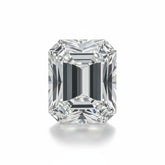 Lab Grown Diamond 1PC Large 8x12 MM Emerald Faceted White Superior Man Made Loose Gemstone