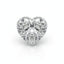Lab Grown Diamond 1PC Large 10x10 MM Heart Faceted White Shine Man Made Loose Gems