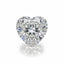 Lab Grown Diamond 1PC Chunky 13x13 MM Heart Faceted White Natural Man Made Gems