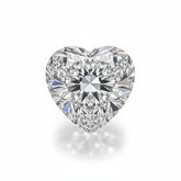 Lab Grown Diamond 1PC Chunky 15x15 MM Heart Faceted White Superior Man Made Loose Gemstone