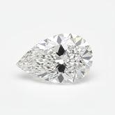 Lab Grown Diamond 1PC Chunky 13x18 MM Pear Faceted White Lustrous Man Made Gems