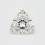 Lab Grown Diamond 1PC Large 11x11 MM Triangle Faceted White Fine Man Made Loose Gemstone