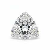 Lab Grown Diamond 1PC Chunky 15x15 MM Triangle Faceted White Superior Man Made Loose Gemstone