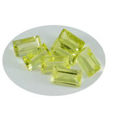Lemon Quartz 1PC Small 5x10 MM Baguette Faceted Yellow Sparkling Semi Precious Gems