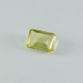 Lemon Quartz 1PC Chunky 12x16 MM Emerald Faceted Yellow Natural Semi Precious Gems