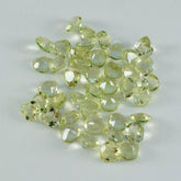 Lemon Quartz 10PC Tiny 3x3 MM Heart Faceted Yellow Fiery Semi Precious Gems