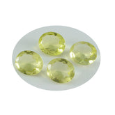 Lemon Quartz 1PC Large 10x14 MM Oval Faceted Yellow Polished Semi Precious Loose Gemstones