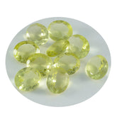 Lemon Quartz 1PC Large 9x11 MM Oval Faceted Yellow Fiery Semi Precious Gems