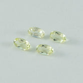 Lemon Quartz 10PC Tiny 4x6 MM Oval Faceted Yellow Shine Semi Precious Loose Gems