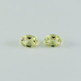 Lemon Quartz 1PC Tiny 5x7 MM Oval Faceted Yellow Fine Semi Precious Loose Gemstone