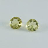 Lemon Quartz 1PC Chunky 15x15 MM Round Faceted Yellow Superior Semi Precious Gems