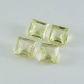 Lemon Quartz 1PC Chunky 15x15 MM Square Faceted Yellow Superior Semi Precious Gems