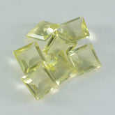Lemon Quartz 1PC Chunky 16x16 MM Square Faceted Yellow Pure Semi Precious Loose Gems