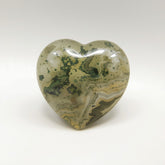 Moss Agate 1PC Large 11x11 MM Heart Cabochon Green Fine semi Precious Loose Gemstone