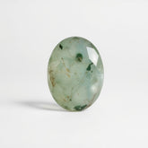Moss Agate 1PC Large 9x11 MM Oval Faceted Green Polished Semi Precious Loose Gems
