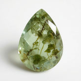 Moss Agate 1PC Chunky 15x20 MM Pear Faceted Green Luster Semi Precious Loose Gems