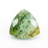 Moss Agate 1PC Chunky 13x13 MM Triangle Faceted Green Natural Semi Precious Gems