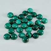 Malachite 1PC Tiny 6x6 MM Round Cabochon Green Superior semi Precious Loose Gemstone