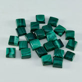 Malachite 1PC Tiny 6x6 MM Square Cabochon Green High Quality semi Precious Loose Gems