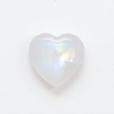 Moonstone 1PC Large 10x10 MM Heart Cabochon White Superior semi Precious Semi Precious Gemstone