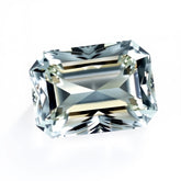 Moissanite 1PC Large 10x12 MM Emerald Faceted White Polished Man Made Loose Gems