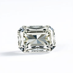 Moissanite 1PC Tiny 4x6 MM Emerald Faceted White Fine Man Made Gems