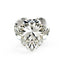 Moissanite 1PC Large 10x10 MM Heart Faceted White Shine Man Made Loose Gems