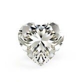 Moissanite 1PC Large 10x10 MM Heart Faceted White Shine Man Made Loose Gems